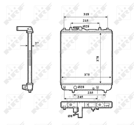 Radiator, racire motor (53825 NRF) OPEL,VAUXHALL A