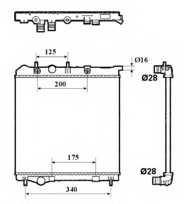 Radiator racire motor 53837 NRF pentru Peugeot 208