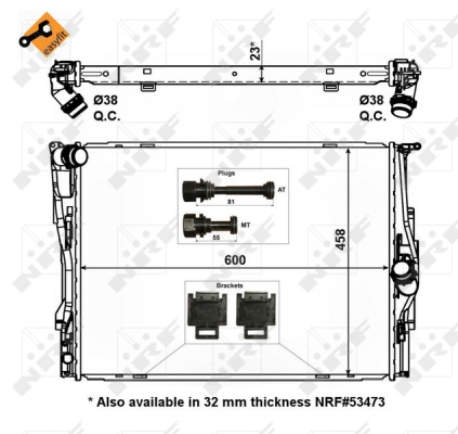 Radiator, racire motor (56129 NRF) BMW 1|3|X1|Z4