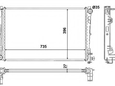 Radiator racire motor 58230 NRF