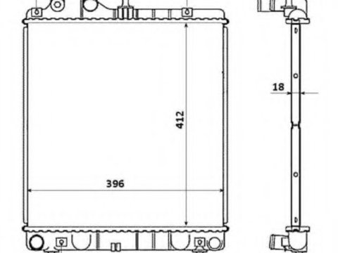 Radiator racire motor 58354 NRF pentru Hyundai Amica Hyundai Atos Hyundai Atoz Hyundai Santro