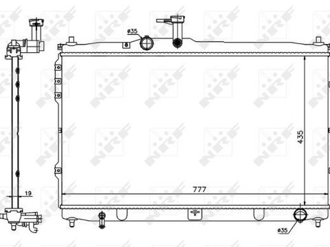 Radiator racire motor 58419 NRF pentru Hyundai H-1 Hyundai H300 Hyundai Iload