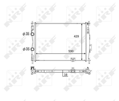 Radiator racire motor 59061 NRF pentru Nissan Dualis Nissan Qashqai