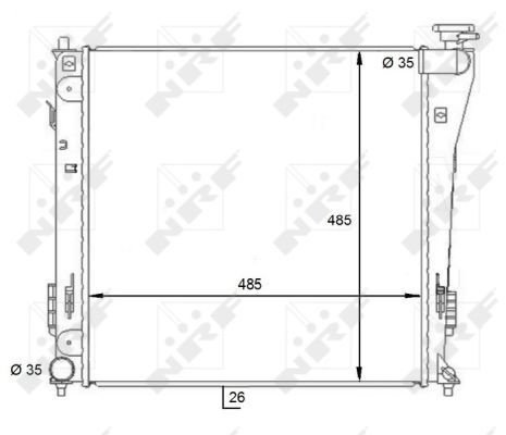 Radiator racire motor 59086 NRF pentru Hyundai I40