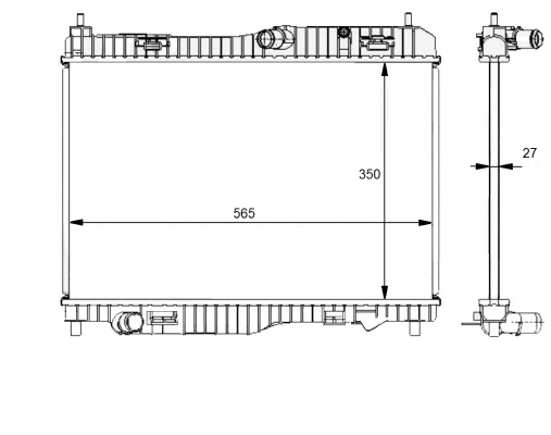 Radiator racire motor 59134 NRF pentru Ford B-max Ford Fiesta Ford Transit