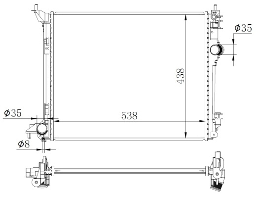 Radiator racire motor 59270 NRF pentru Renault Megane Renault Talisman Renault ScEnic Renault Grand