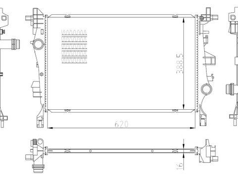 Radiator racire motor 59286 NRF pentru Fiat 500x