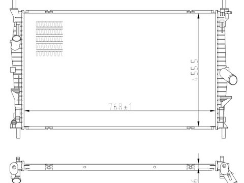 Radiator racire motor 59293 NRF pentru Ford Transit Ford Tourneo