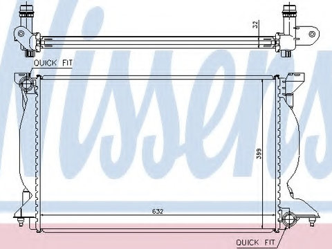 Radiator racire motor 60302A NISSENS pentru Audi A4