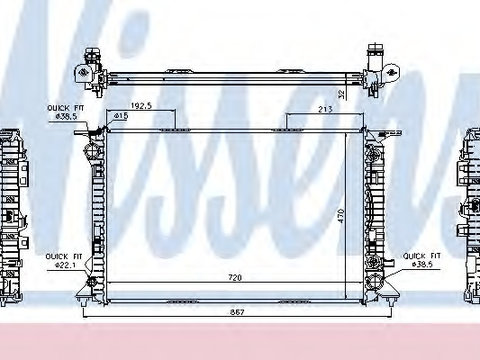 Radiator racire motor 60318 NISSENS pentru Audi A5 Audi A4 Audi Q5