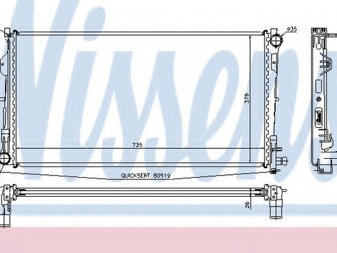 Radiator racire motor 61018A NISSENS