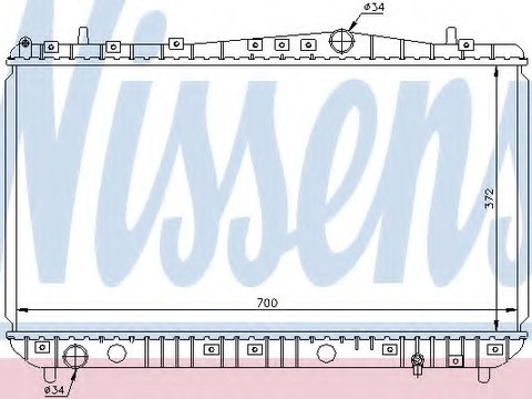 Radiator racire motor 61633 NISSENS pentru Chevrolet Lacetti Daewoo Nubira Daewoo Lacetti Chevrolet Nubira Chevrolet Optra