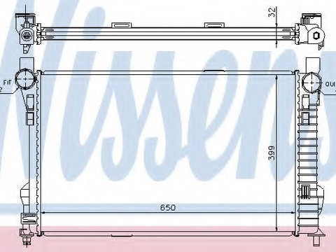 Radiator racire motor 62784A NISSENS pentru Mercedes-benz C-class