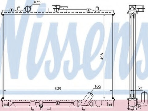 Radiator racire motor 62895A NISSENS pentru Mitsubishi Challenger Mitsubishi G-wagon Mitsubishi Montero Mitsubishi Pajero Mitsubishi Coltrodeo Mitsubishi L Mitsubishi Strada Mitsubishi Triton