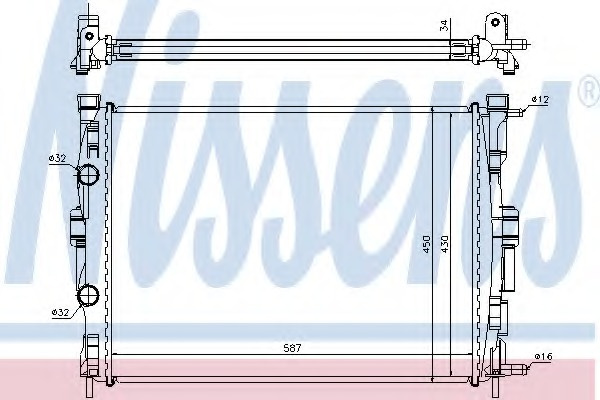 Radiator racire motor 63769 NISSENS pent