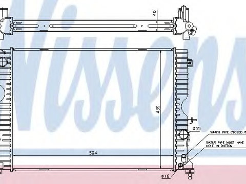 Radiator racire motor 64312A NISSENS pentru Land rover Discovery