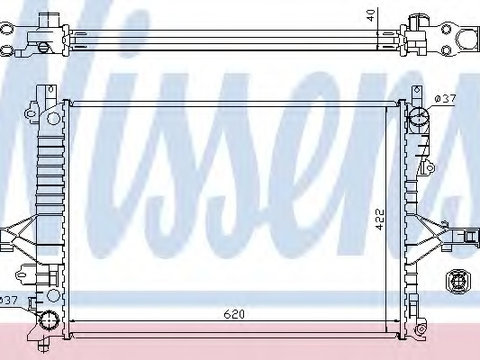 Radiator racire motor 65557A NISSENS pentru Volvo S80 Volvo V70 Volvo Xc70 Volvo S60