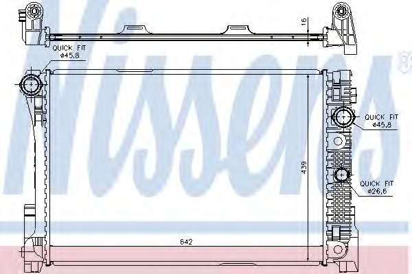 Radiator racire motor 67164 NISSENS pentru Mercedes-benz C-class