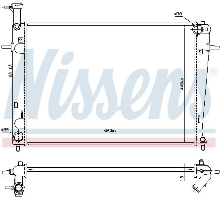 Radiator racire motor 675003 NISSENS pentru Hyundai Tucson Kia Sportage