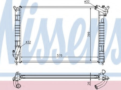 Radiator racire motor 69701A NISSENS