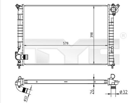 Radiator racire motor 722-0001 TYC