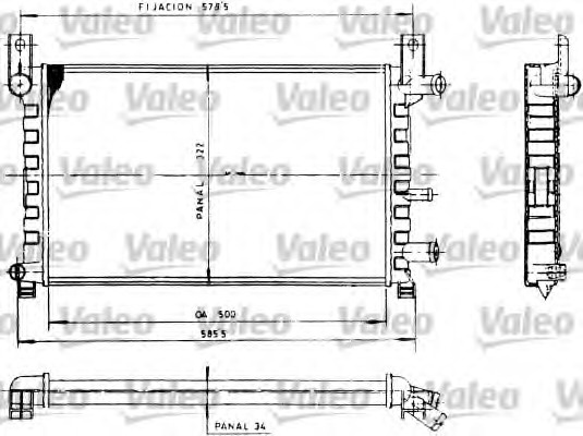 Radiator racire motor 730483 VALEO pentru Ford Fiesta Ford Courier Ford Escort