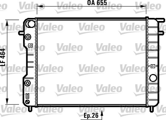 Radiator, racire motor (731840 VALEO) OPEL,VAUXHALL