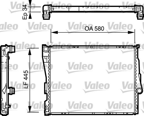 Radiator, racire motor (734276 VALEO) BMW