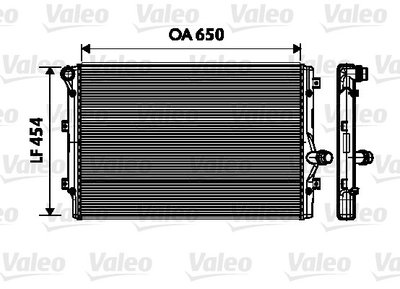 Radiator, racire motor (734333 VALEO) AUDI,SEAT,SK