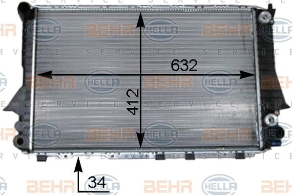 Radiator, racire motor (8MK376715264 HELLA) AUDI