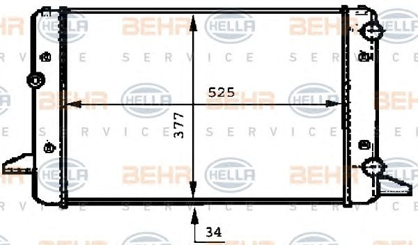 Radiator, racire motor (8MK376717744 HELLA) VW