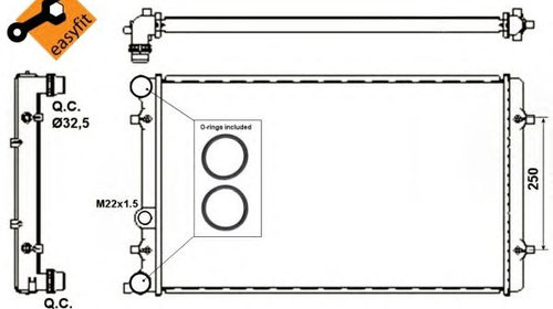 Radiator racire motor (aluminiu) VW Golf