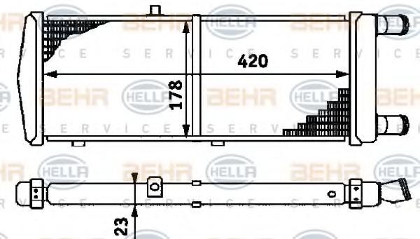 Radiator, racire motor AUDI 90 (8C, B4), AUDI 80 Avant (8C, B4), AUDI COUPE (89, 8B) - HELLA 8MK 376 715-201