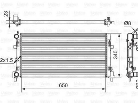 Radiator, racire motor AUDI A1 (8X1, 8XK, 8XF) (2010 - 2016) VALEO 701522 piesa NOUA