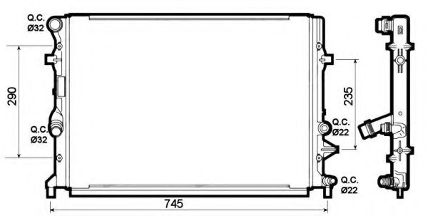 Radiator, racire motor AUDI A3 Cabriolet (8P7) (20