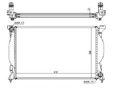 Radiator racire motor AUDI A4 1,6/1,8T/2,4 01-04 - Cod intern: W20090455 - LIVRARE DIN STOC in 24 ore!!!