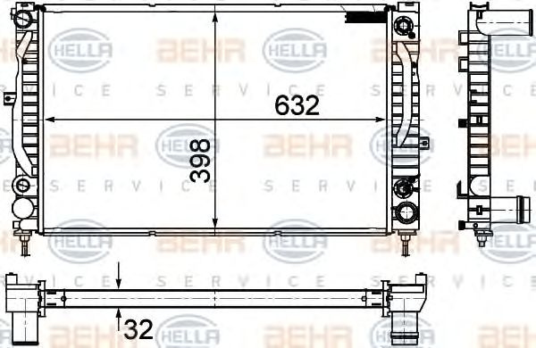 Radiator racire motor AUDI A4 (8D2, B5) - Cod inte