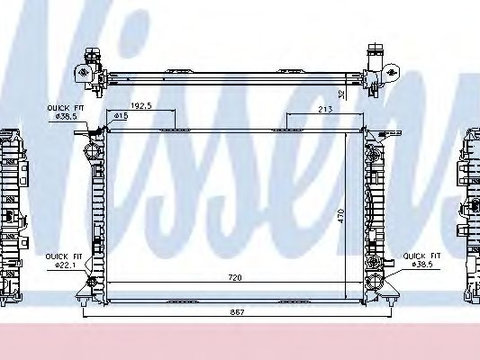 Radiator, racire motor AUDI A4 (8K2, B8) (2007 - 2015) NISSENS 60318 piesa NOUA