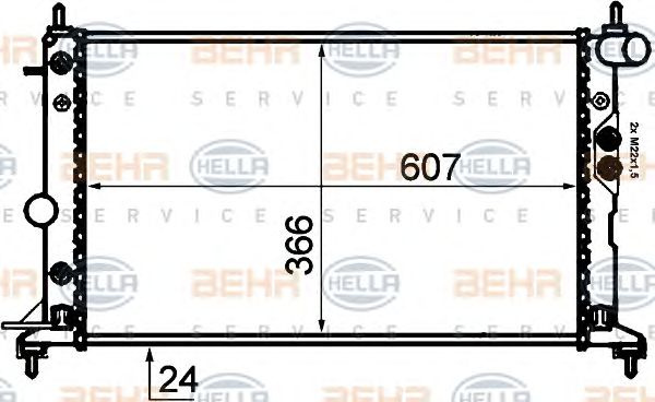 Radiator racire motor AUDI A4 B7 Avant (8ED) (An fabricatie 06.2006 - 06.2008, 163 CP, Diesel) - Cod intern: W20089868 - LIVRARE DIN STOC in 24 ore!!!