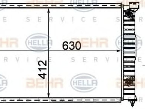 Radiator racire motor AUDI A4 B7 Saloon (8EC) (An fabricatie 11.2004 - 06.2008, 121 - 200 CP, Diesel, Benzina) - Cod intern: W20089925 - LIVRARE DIN STOC in 24 ore!!!