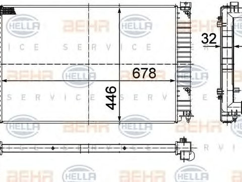 Radiator racire motor AUDI A6 2,0TDI 04- 2,0FSI 05- - Cod intern: W20089946 - LIVRARE DIN STOC in 24 ore!!!