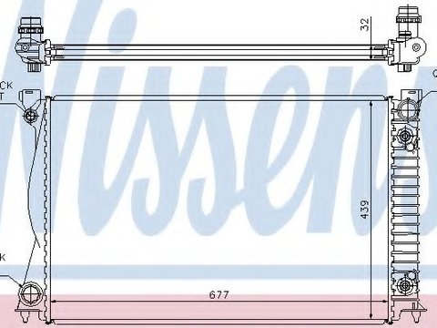 Radiator, racire motor AUDI A6 (4F2, C6) (2004 - 2011) NISSENS 60233A piesa NOUA