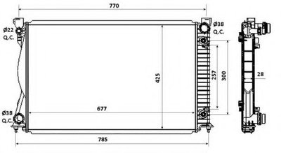 Radiator, racire motor AUDI A6 (4F2, C6) (2004 - 2