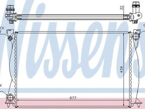 Radiator, racire motor AUDI A6 (4F2, C6) (2004 - 2011) NISSENS 60231A piesa NOUA