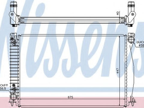 Radiator, racire motor AUDI A6 (4F2, C6) (2004 - 2011) NISSENS 60328 piesa NOUA