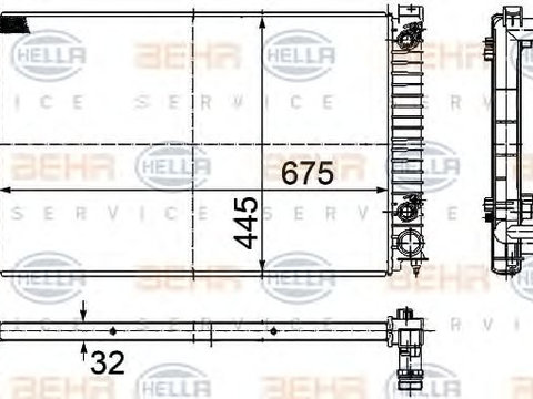 Radiator racire motor AUDI A6 (4F2, C6) - Cod intern: W20090841 - LIVRARE DIN STOC in 24 ore!!!