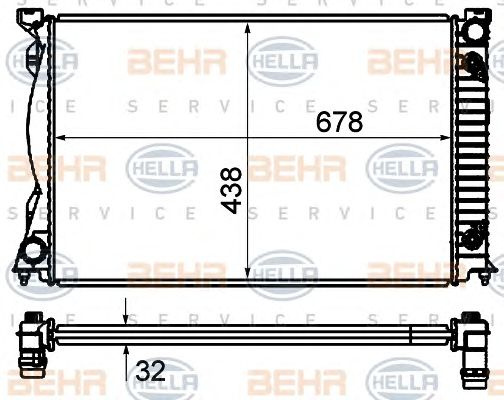 Radiator racire motor AUDI A6 Avant (4F5, C6) - Cod intern: W20090104 - LIVRARE DIN STOC in 24 ore!!!
