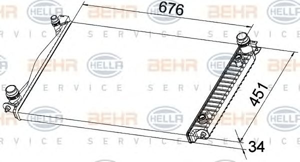 Radiator racire motor AUDI A6 C6 Allroad (4FH) (An fabricatie 05.2006 - 08.2011, 163 - 240 CP, Diesel) - Cod intern: M20367243 - LIVRARE DIN STOC in 24 ore!!!