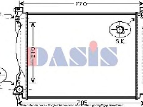 Radiator, racire motor AUDI A6 limuzina (4F2, C6), AUDI A6 Avant (4F5, C6), AUDI A6 Allroad combi (4FH, C6) - AKS DASIS 480052N