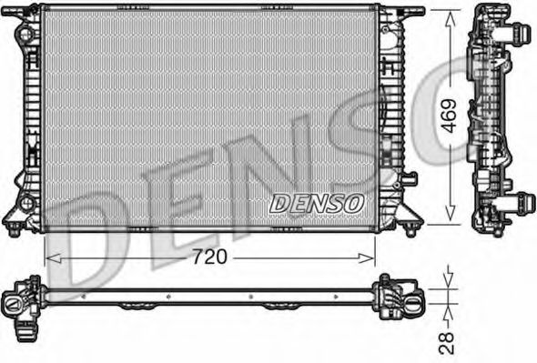Radiator, racire motor AUDI Q3 (8U) (2011 - 2016) DENSO DRM02022 piesa NOUA